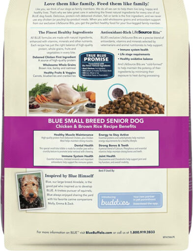 Blue Buffalo Life Protection Formula Natural Senior Small Breed Dry Dog Food