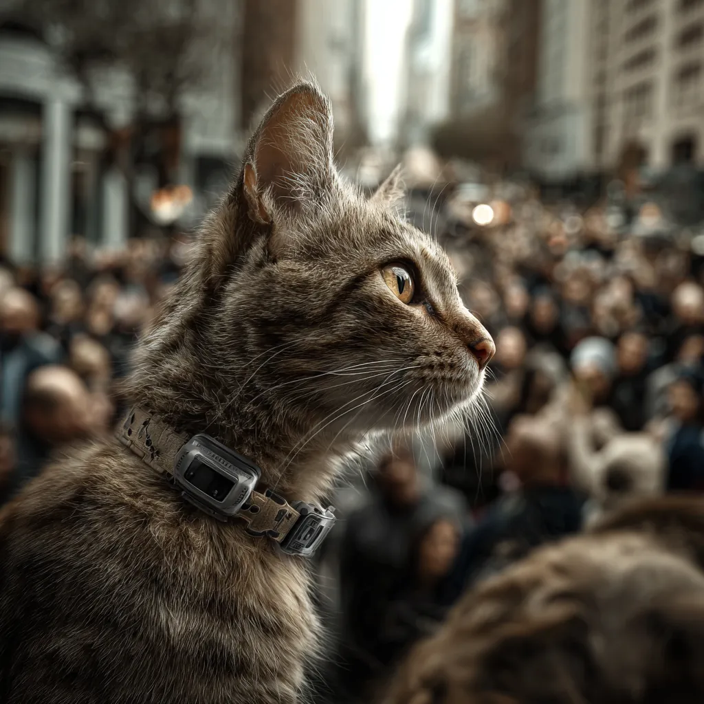 Cat with cat GPS tracker in Downtown Jersey City, NJ apartment